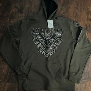American Fighter Men's Hoodie - Dark Olive